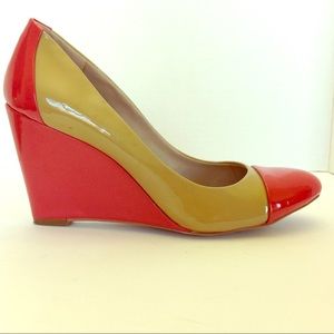 🔥Arturo Chiang Two Tone Patent Leather Wedge 10M